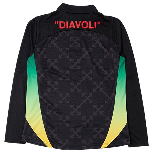 24-25 ACミラン×Off-White 4th プレマッチ 1/4ジップトップ／サッカー