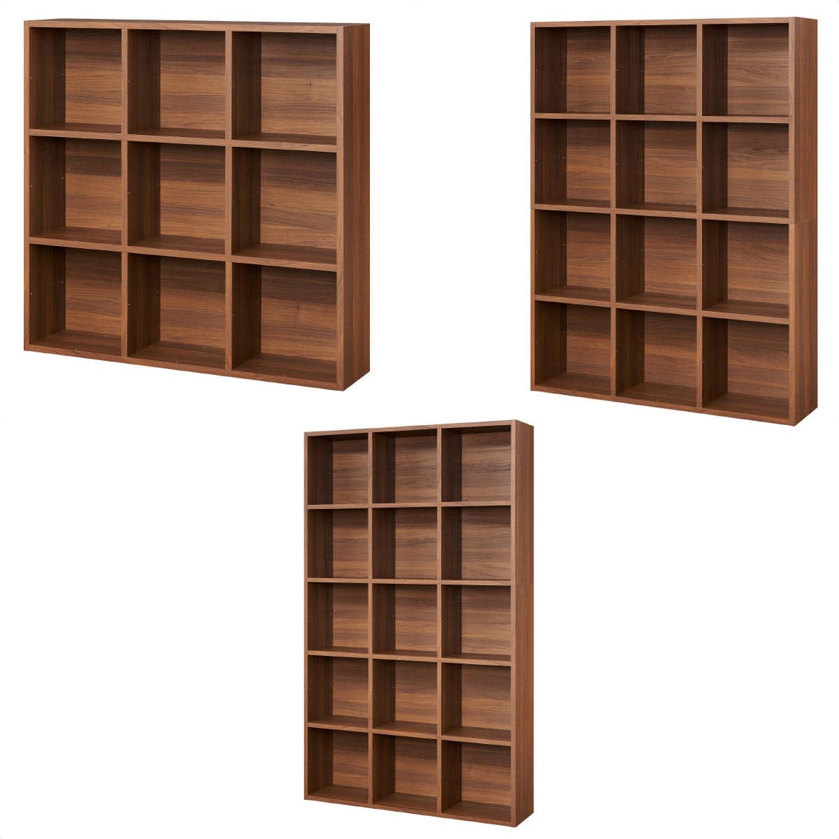 ナジコ,ダークブラウン木製3段シェルフ 【公式通販】