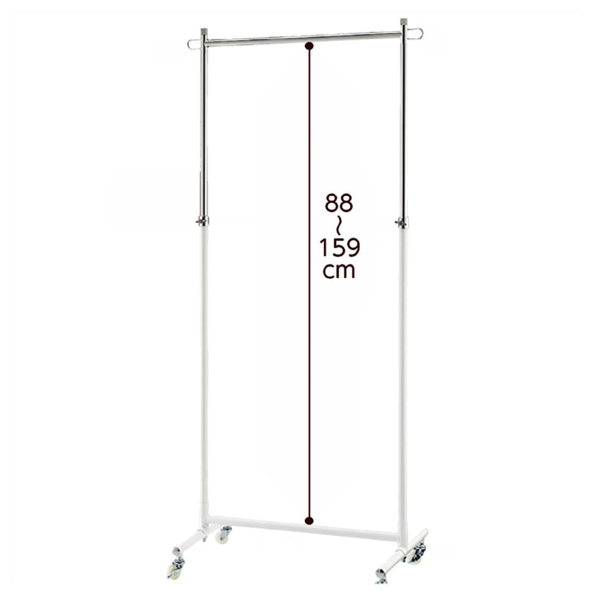 組立式ハンガーラック ホワイト〔ストエキオリジナル〕 幅60cmタイプ