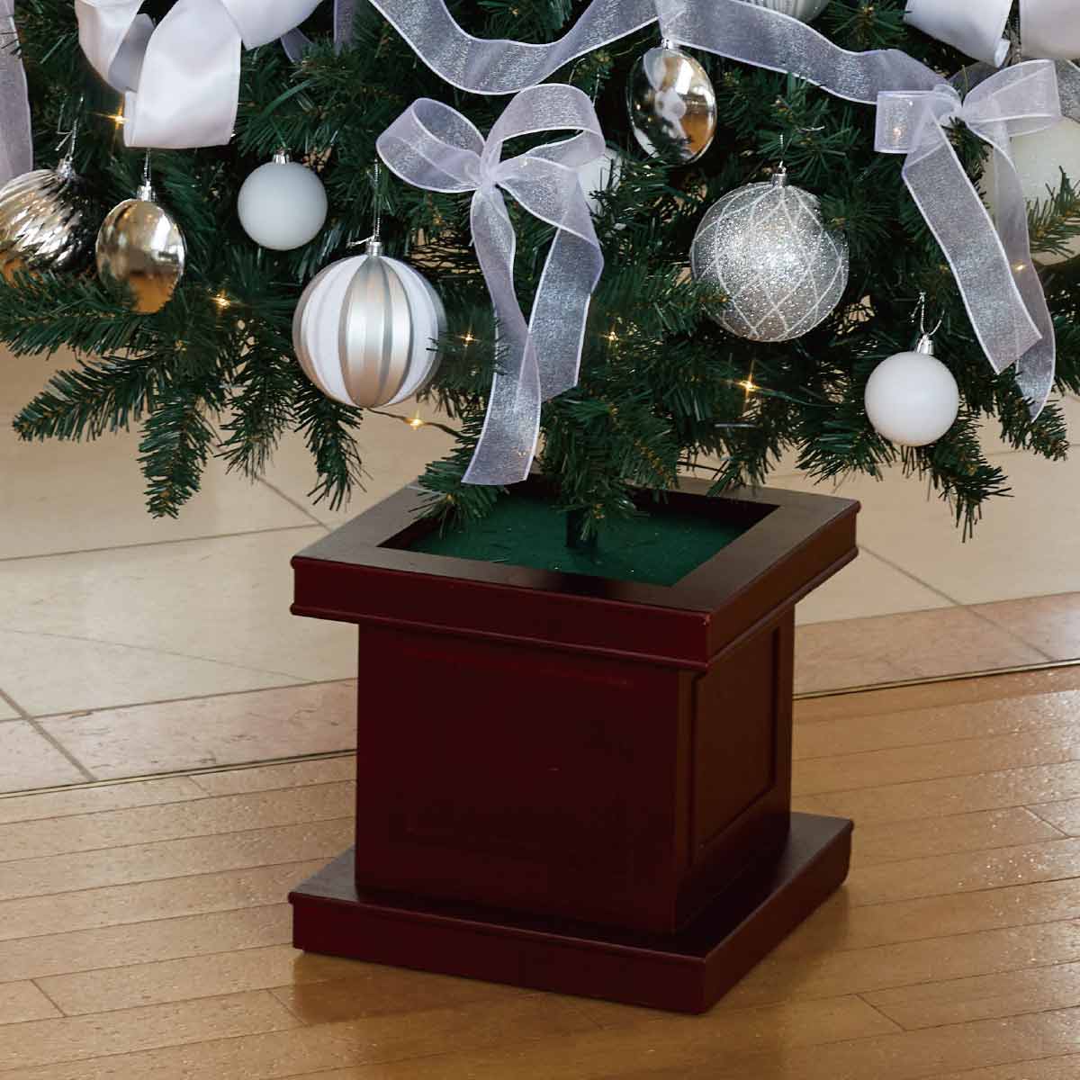 ウッドポットクリスマスツリーセット ホワイト［ストエキオリジナル