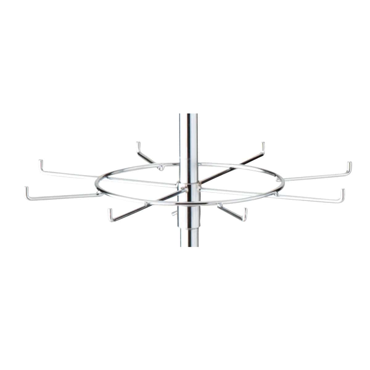 回転ハンガースタンド 円型フック／円型カゴセット〔ストエキ