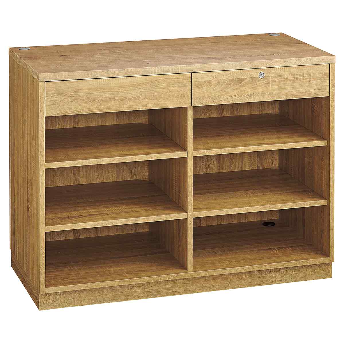 レジカウンター 平台タイプ 幅120cm ラスティック柄〔ストエキ