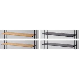 ワイヤーバスケットセット 3段可変式 幅90cm ブラックブラケットタイプ