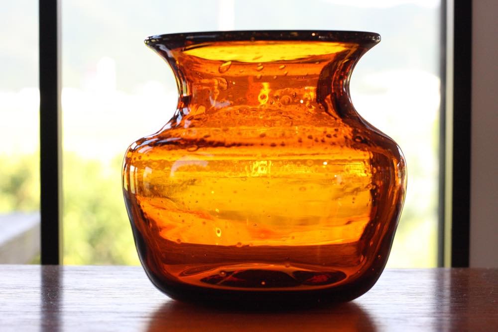 エリックホグラン BODA ガラス 脚付 花瓶 フラワーベース ビアグラス 2脚