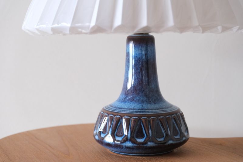 ビンテージ北欧照明/Soholm/スーホルム/テーブルライト/陶製✕ジャバラ