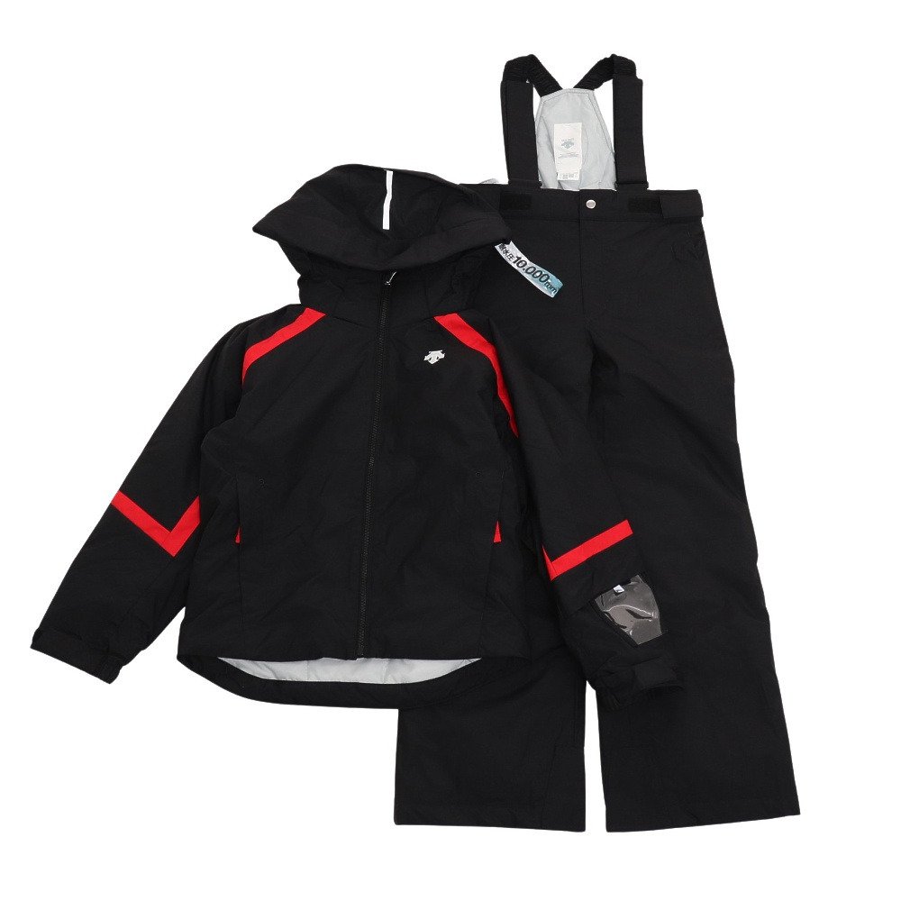 DESCENTE スキーウェアセット DESCENTE 子供用スキーウェア 黒/赤 赤