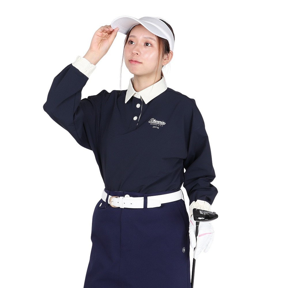 ピン（PING）（レディース）ゴルフウェア 布帛 長袖 プルオーバー