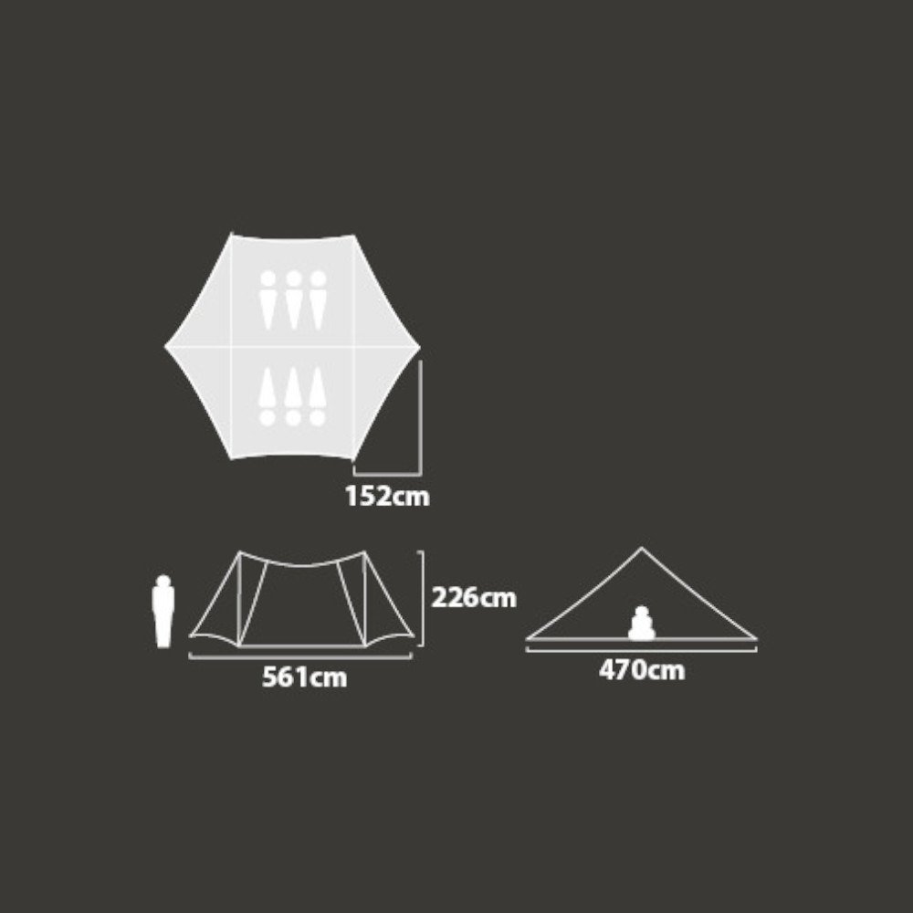 ニーモ（NEMO） 簡単設営 大型 タープ ヘキサライト 6人用 Evo 6P NM