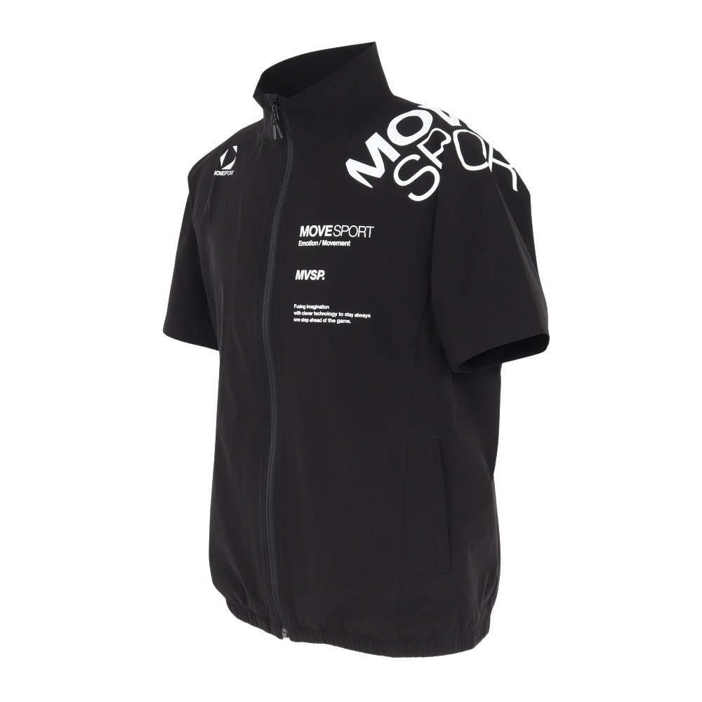 デサント（DESCENTE）（メンズ）クロス半袖ジャケット ST5SJKX0MB BK00