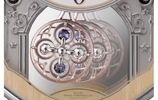 RHYTHM リズム SmallWorld 電波 アミュージング 掛け時計 スモール