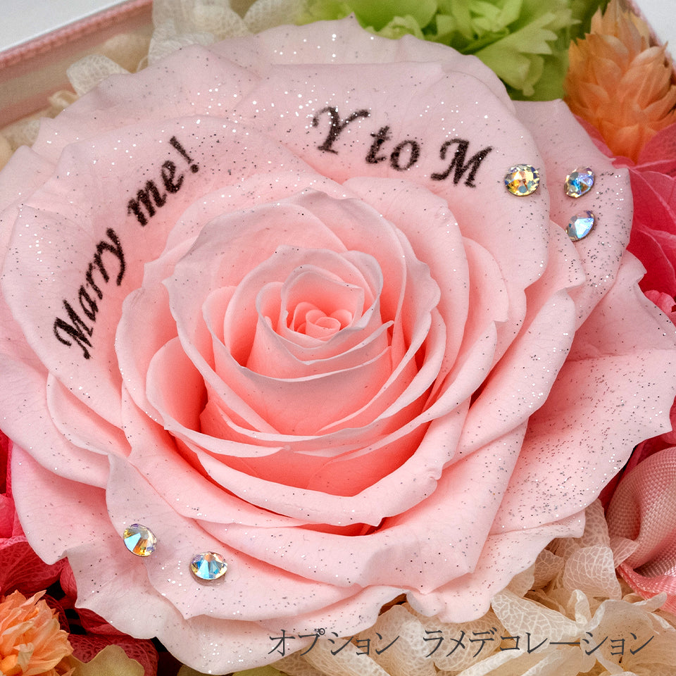 高級ホワイトオルゴールBOX お花イッパイ!プリザーブドフラワー