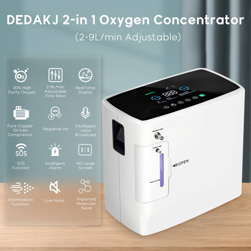 DEDAKJ 2SW 2-9L/min Oxygen Concentrator/Nebulizer Machine – Pergear