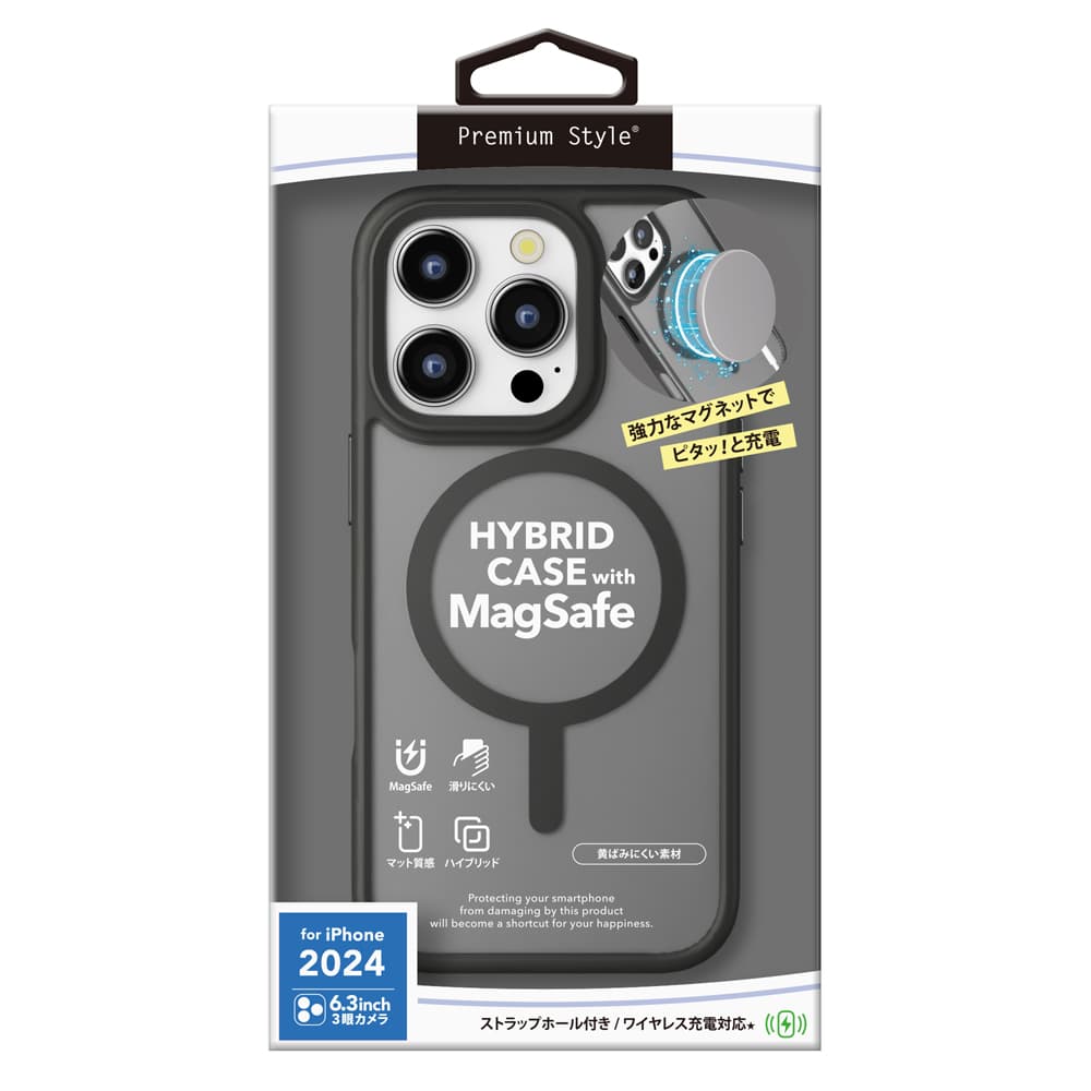 iPhone 16 Pro用 MagSafe対応 ハイブリッドケース [ブラック]｜株式会社PGA