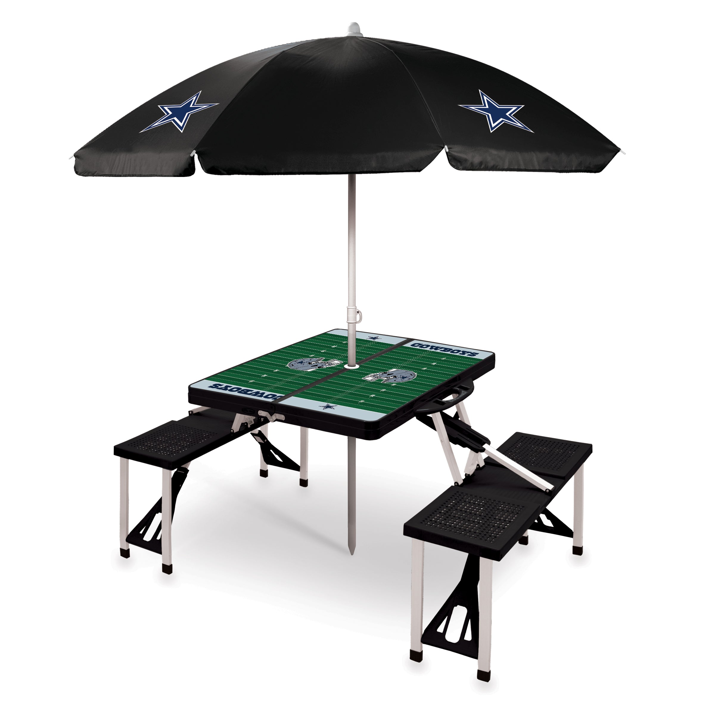 Dallas Cowboys - Picnic Table Portable Folding Table with Seats