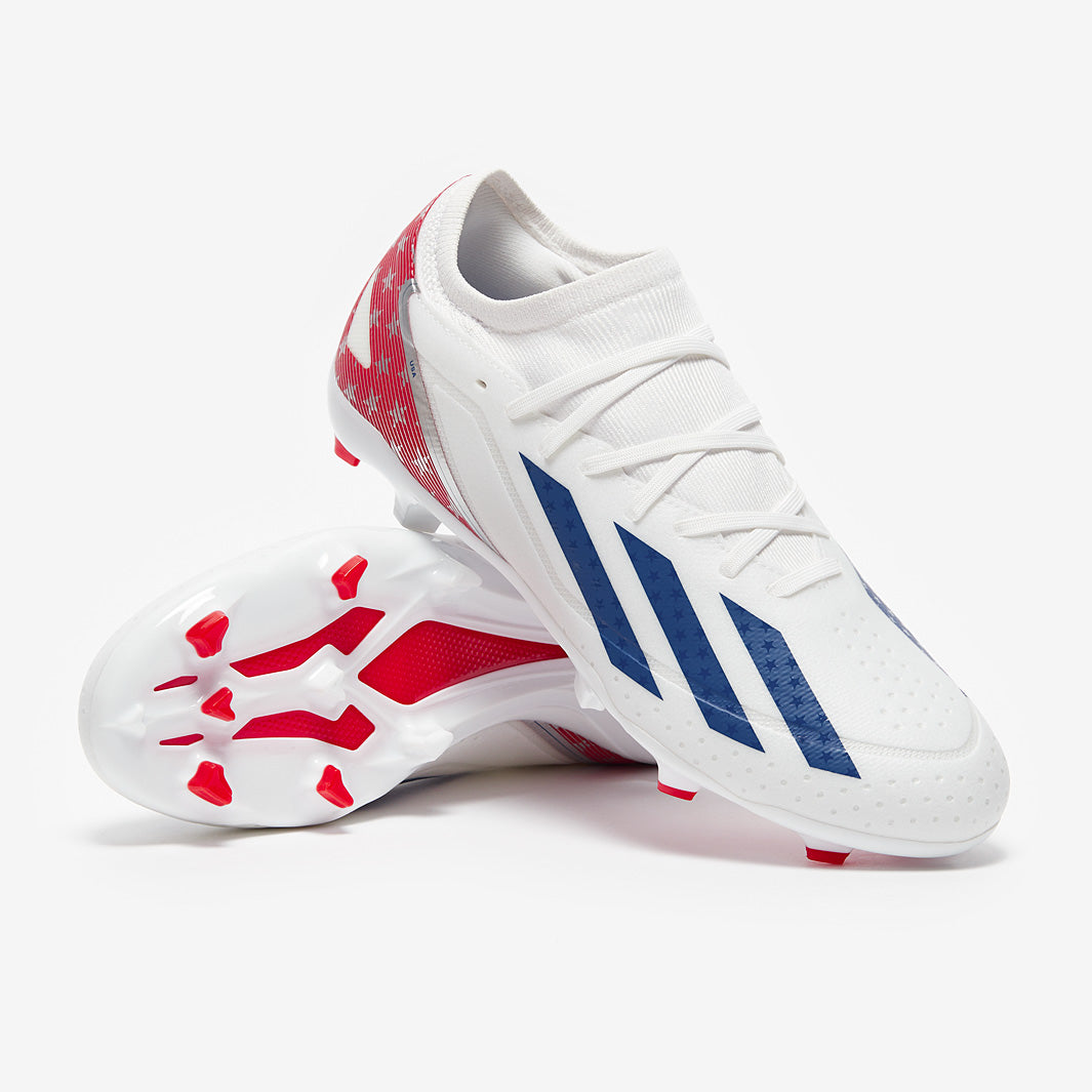 adidas X Crazyfast USA.3 FG - White - Mens Cleats