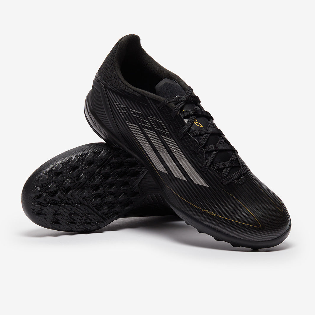 adidas F50 League Turf - Core Black/Iron Met/Gold Met - Adult Boots