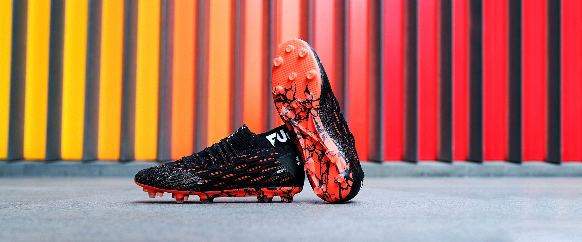 Puma Future 6.1 Netfit FG/AG - Black/White/Shocking Orange - Firm