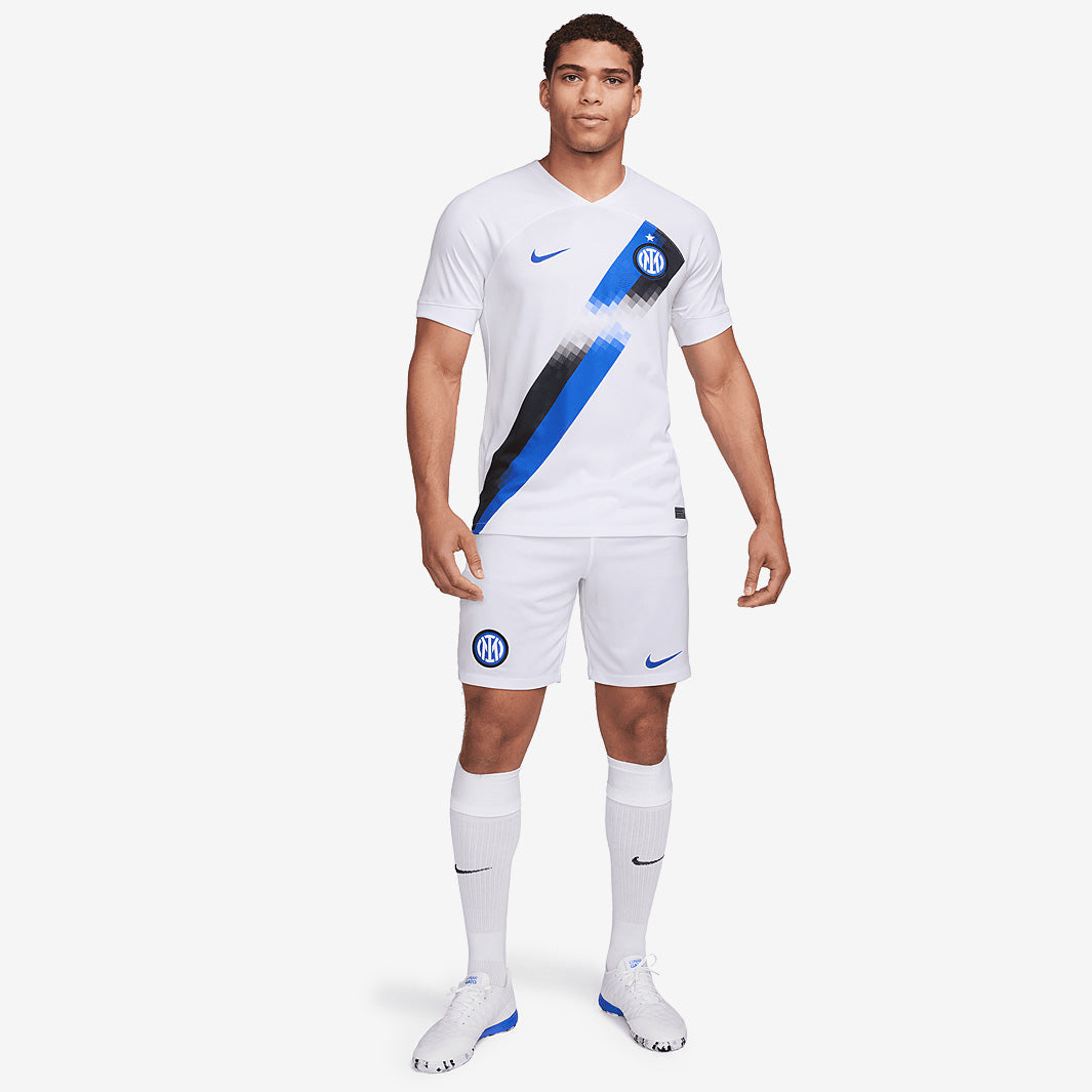 Nike Inter Milan 23/24 Dri-Fit Stadium SS Away Shirt - White/Lyon