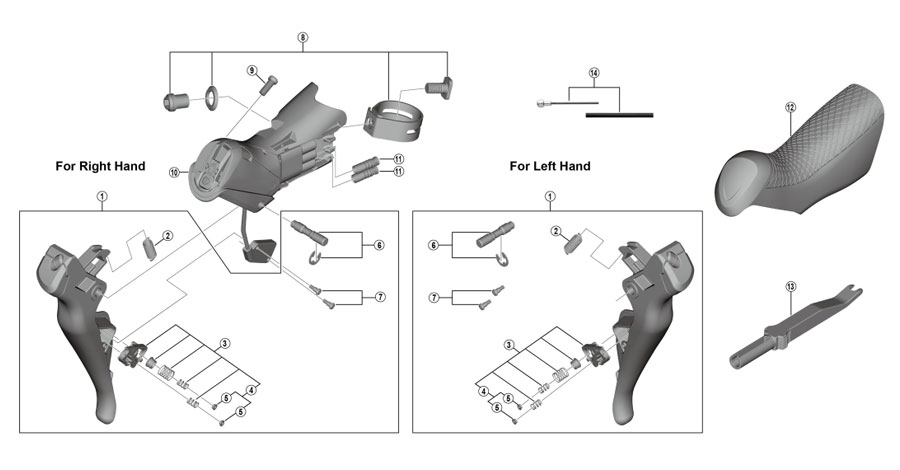 SHIMANO（シマノ）ST-R8050 STIレバー デュアルコントロールレバー Di2