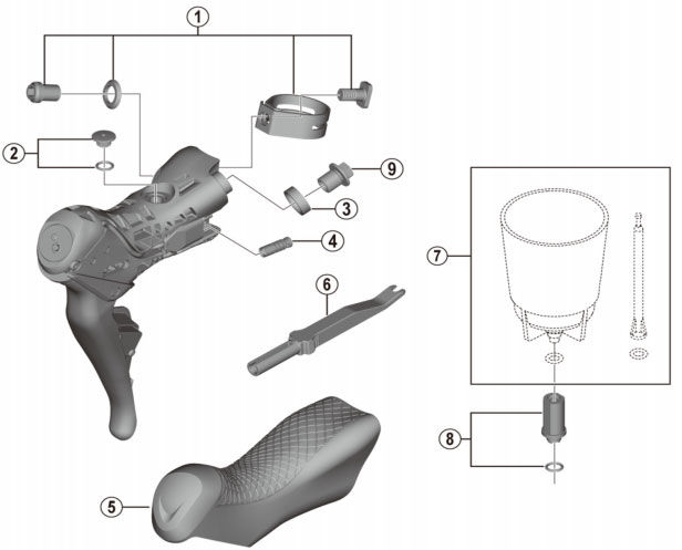 SHIMANO（シマノ）ST-R8070 STIレバー デュアルコントロールレバー Di2