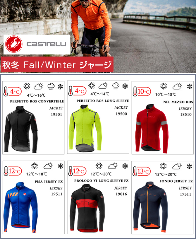 CASTELLI（カステリ）PERFETTO ROS LONG SLEEVE 19500 4°～14°C対応