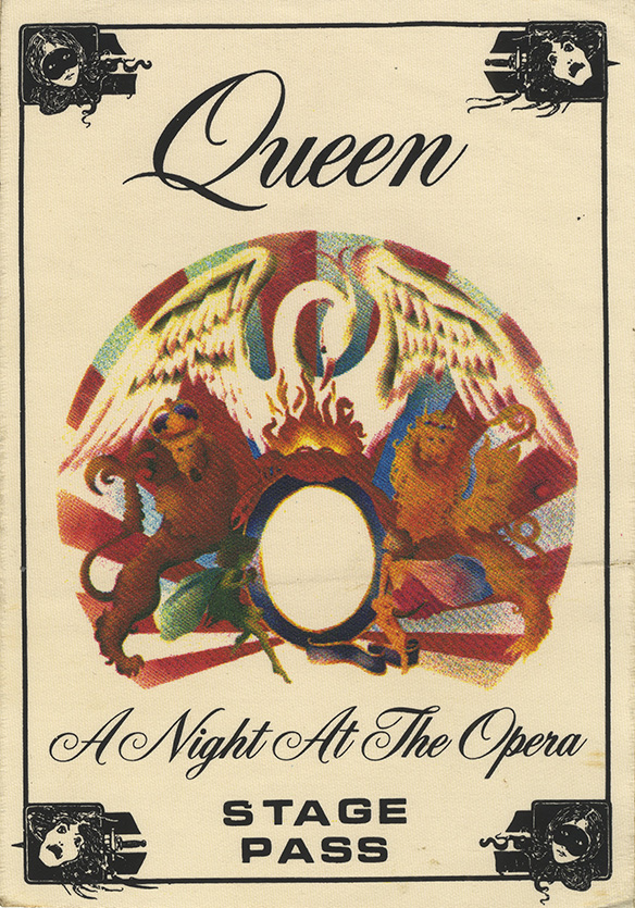 Queen concert passes in the 1970s [QueenConcerts]