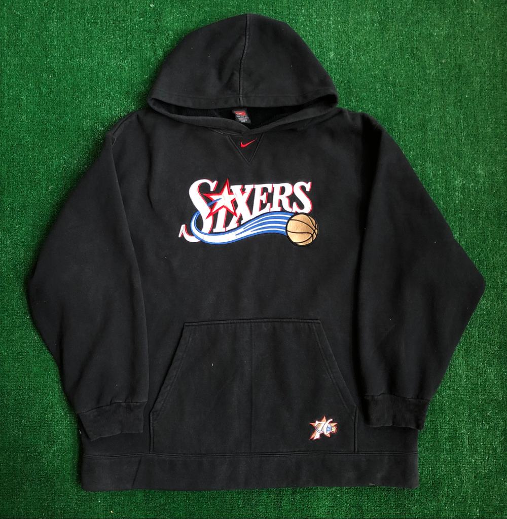 00's Philadelphia 76ers Sixers Nike Center Swoosh Hooded
