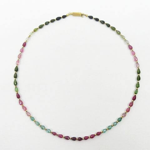 Ambrose アンブローズ トルマリン ネックレス レディース K18 刻印あり