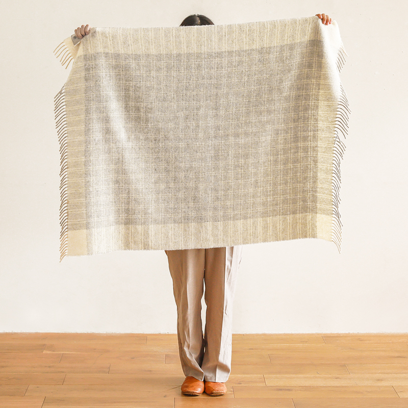 ウールブランケット Silkeborg ダナーヤ フレームチェック ｜家具