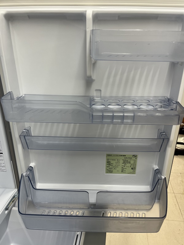 AQUA 3ドア冷蔵庫272L AQR-27N 2023年製 - リサイクル＆買取専門