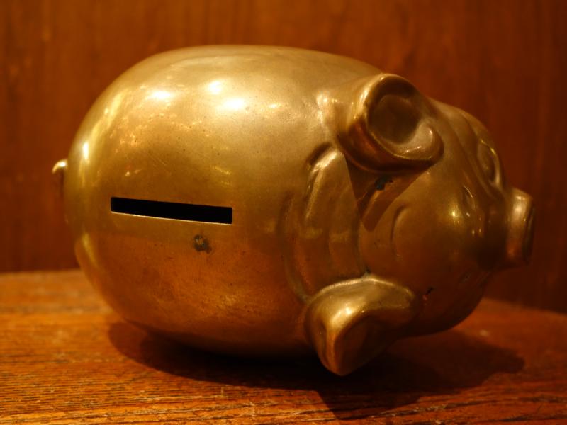真鍮ブタ貯金箱 豚置物 LCM 7428