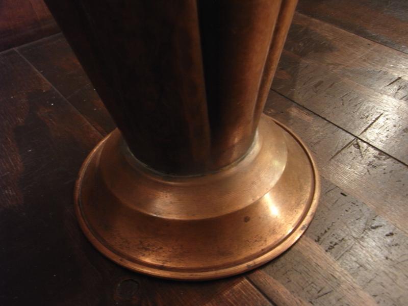 イタリア製傘型銅製傘立て、アンブレラスタンド、店舗用什器、玄関装飾