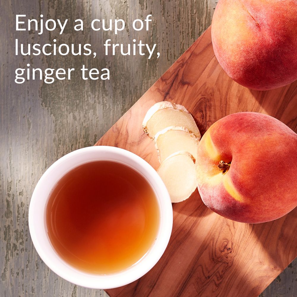 Decaf Ginger Peach Black Tea Bags – The Republic of Tea