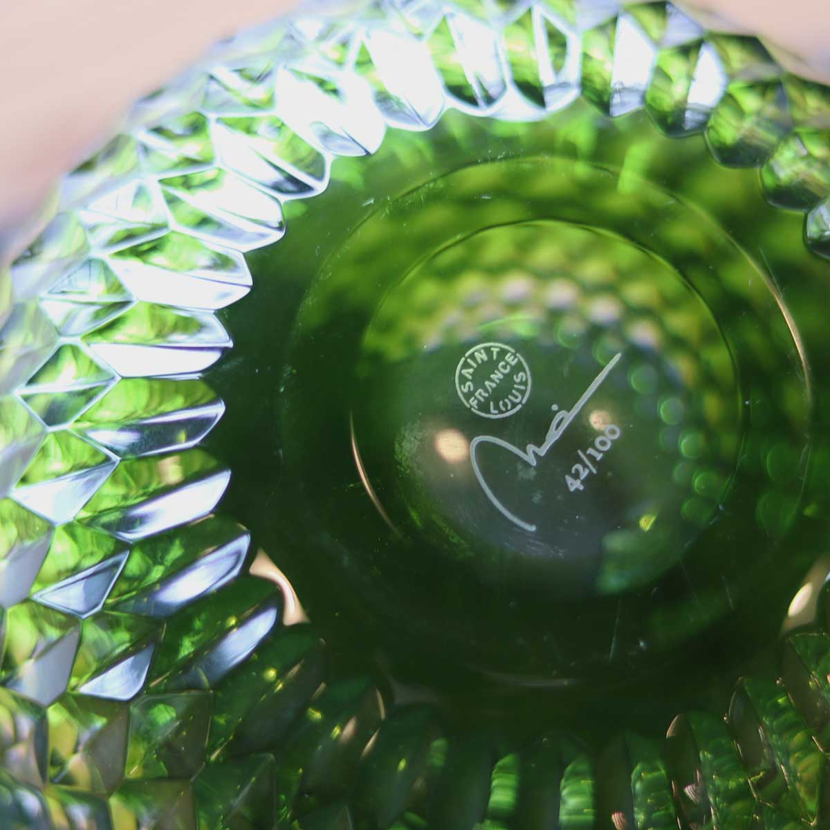サンルイ / Saint-Louis フォリア フラワーベース 花瓶 グリーン 限定