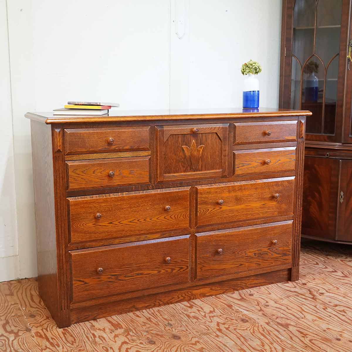 三越 ブルージュ チェスト カントリーハウス キャビネット 箪笥 ナラ材