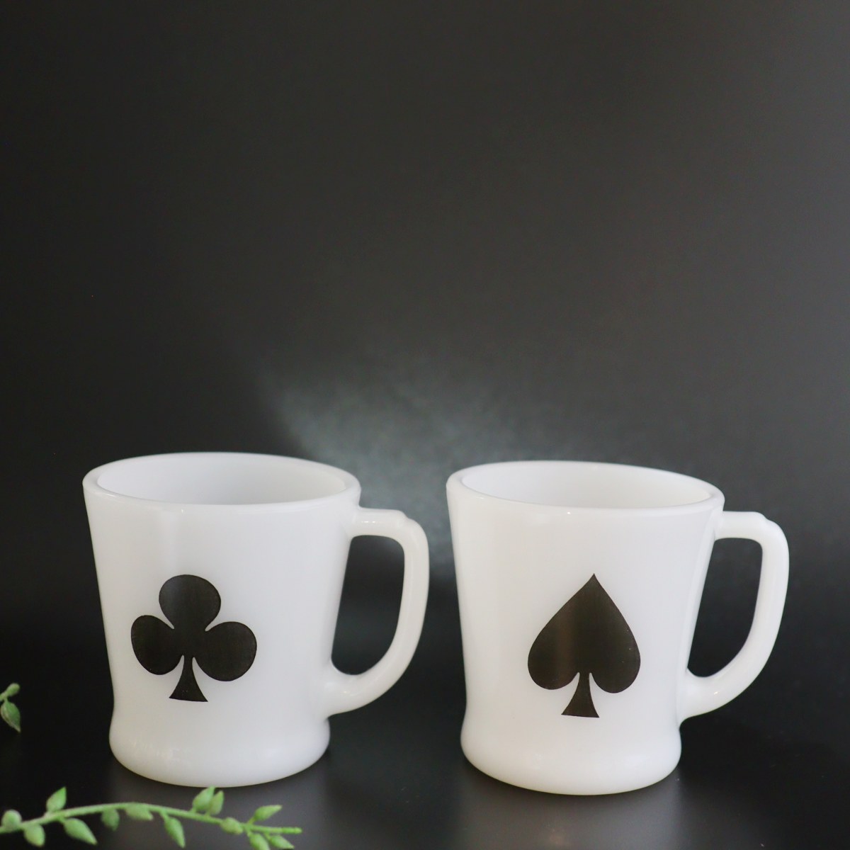 ファイヤーキング / Fire-King Dハンドルマグ 4点set トランプシリーズ