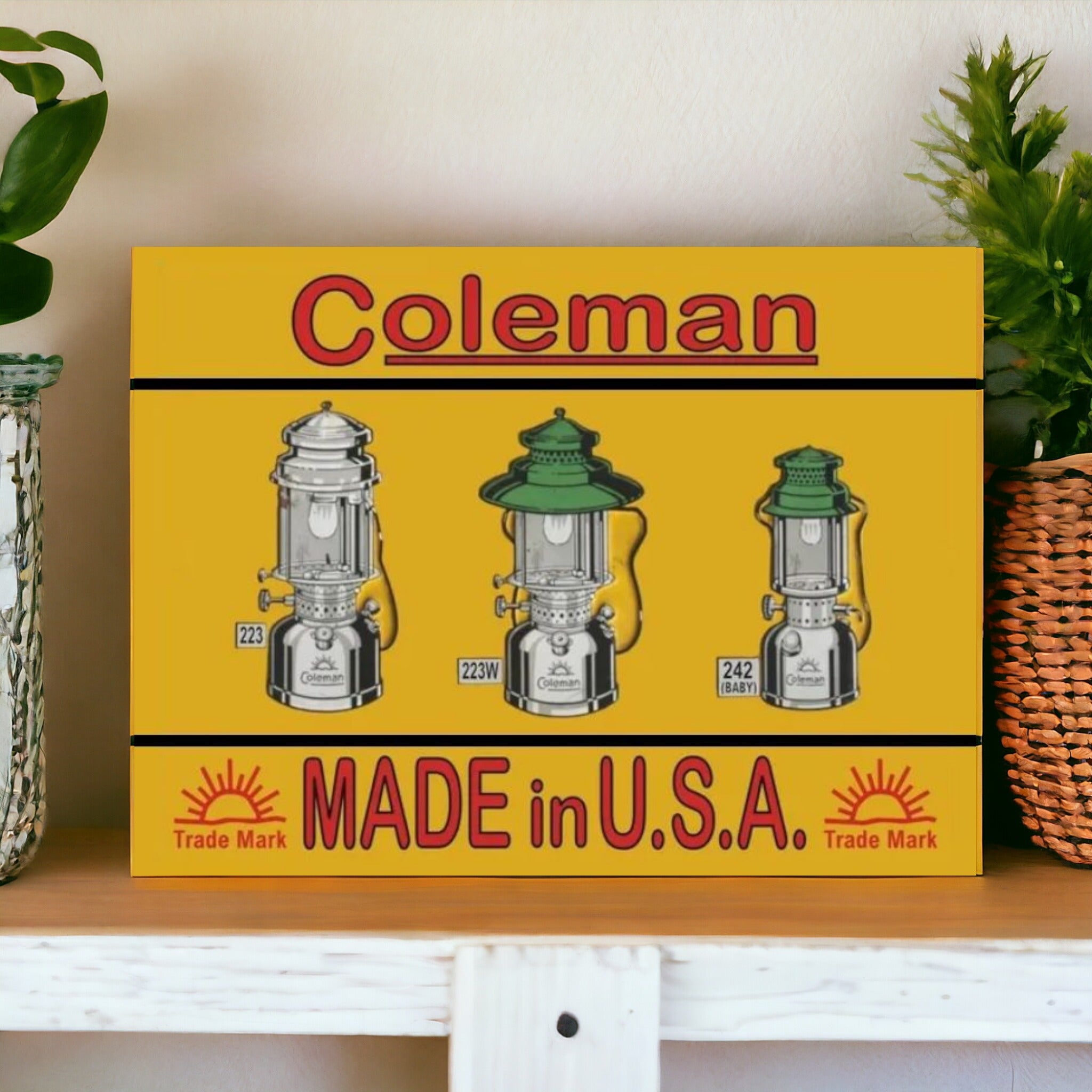 Coleman Lanterns Made In U.S.A. Sign – Wainfleet Trading Post