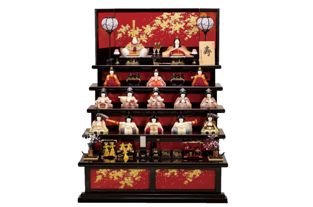 雛人形15人がすべて並んだ圧巻の5段飾り | | 人形の東玉