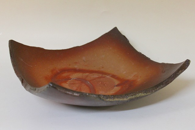 村井八重美作 備前焼 四方皿（大） 備前焼陶吉は人間国宝作品から現代