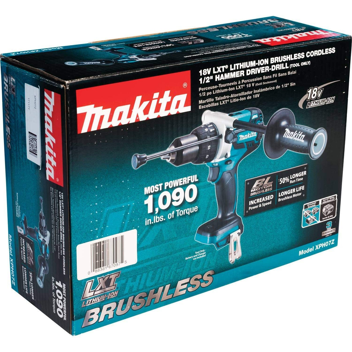 Makita XPH14Z Lithium-Ion Brushless Cordless Hammer Driver-Drill
