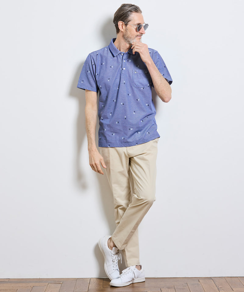 新聞掲載商品】ヤシ柄ポロシャツ C6537Z – Toroy