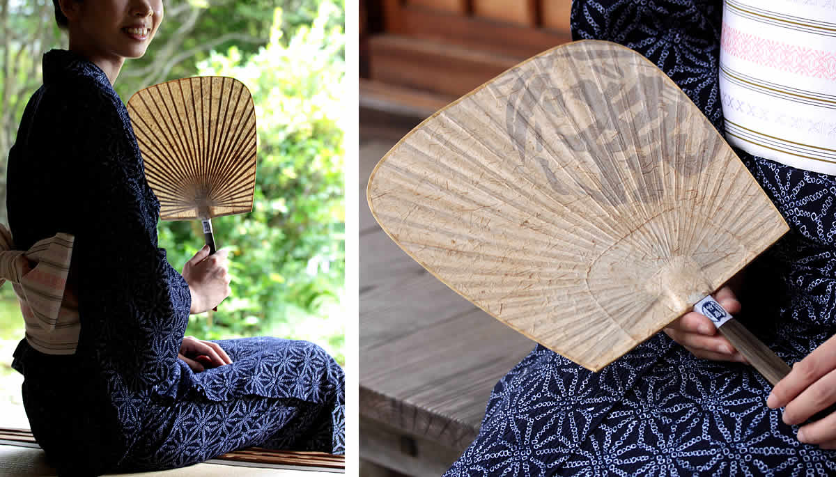 虎竹和紙渋引団扇 | 虎斑竹専門店 竹虎