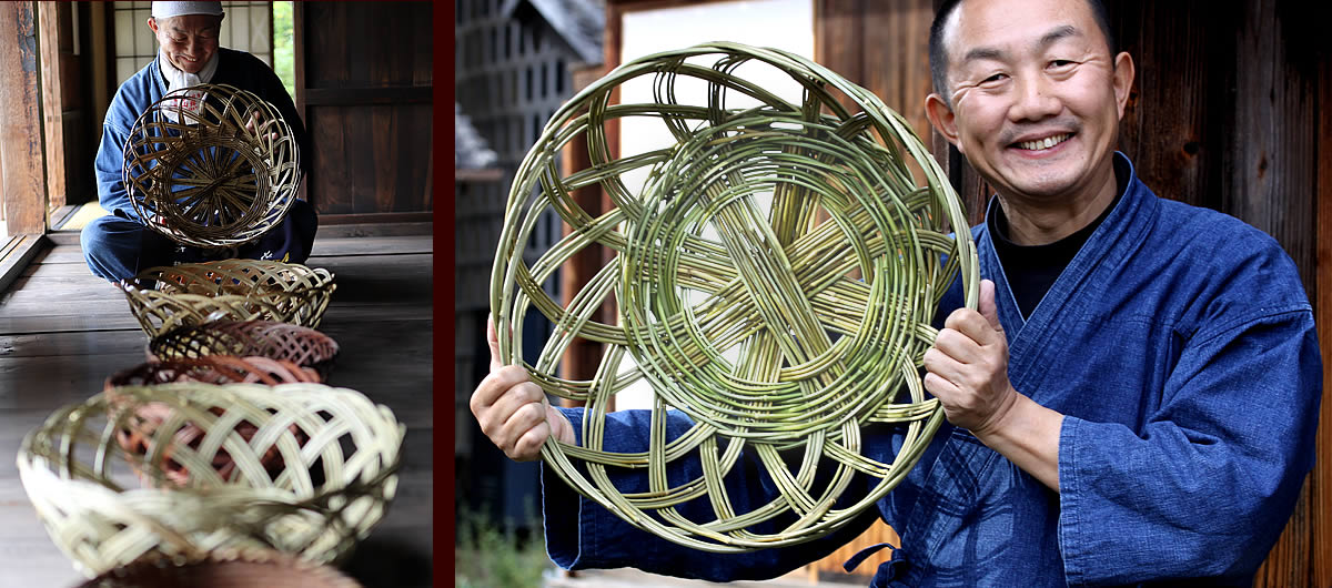 虎竹洗濯籠（特大）日本唯一の虎竹で昔懐かしい洗濯籠を復刻高足付で