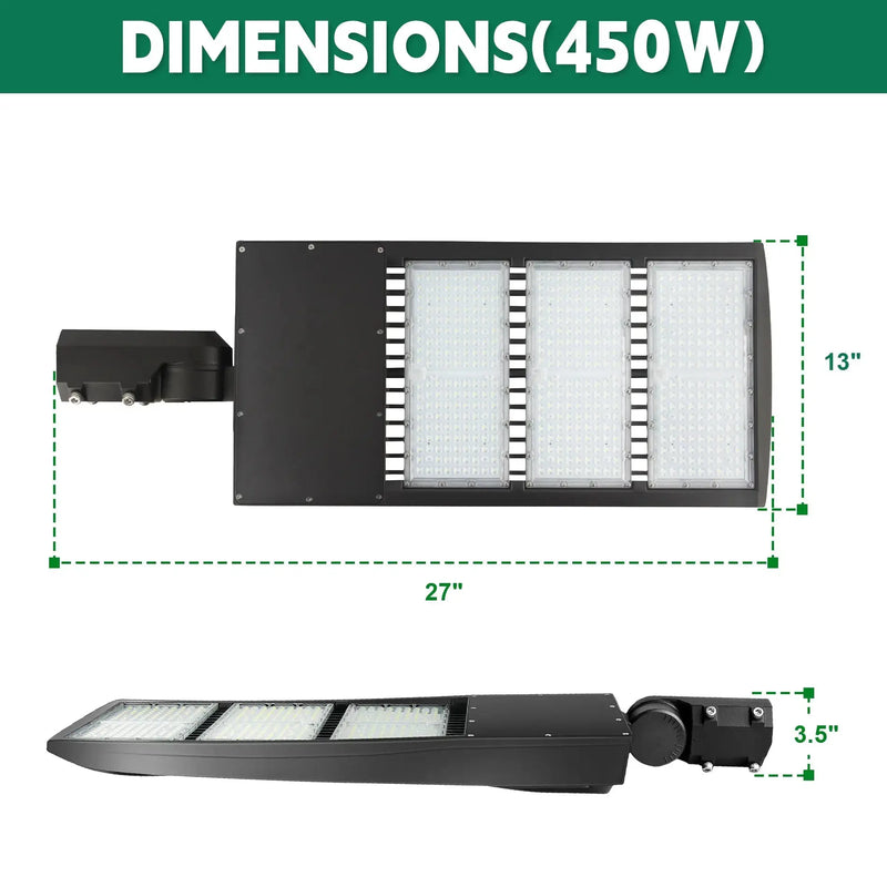 450W LED Parking Lot Light-Shoebox Area Light-10KV Surge