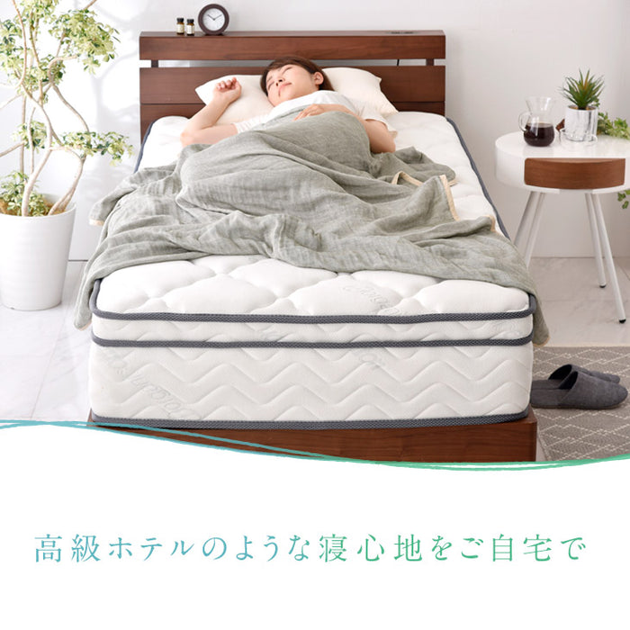 シングル］Wポケットコイルマットレス ピロートップ 極厚26cm