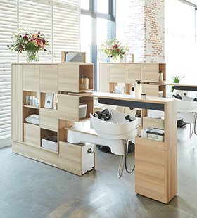 1台で2面使用できるシャンプー機器「W SWING YUME（ダブルスイングユメ