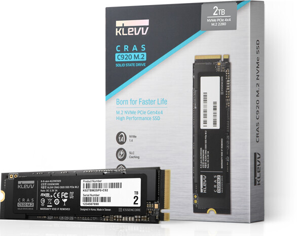 ESSENCORE Unveils KLEVV CRAS C920 and KLEVV CRAS C720 M.2 NVMe