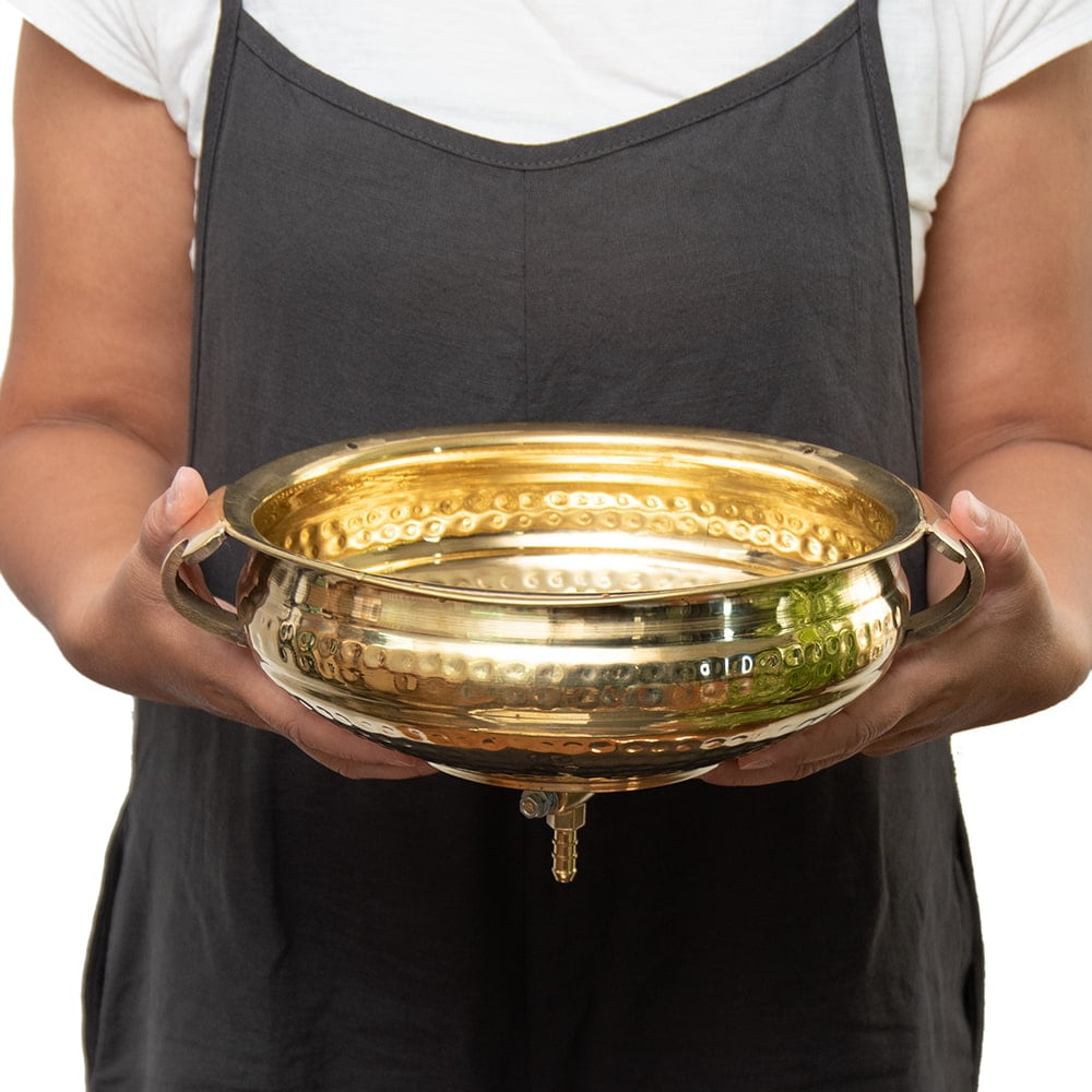 施術しやすい形のシロダーラポット コック付き 1800cc の通販[送料無料