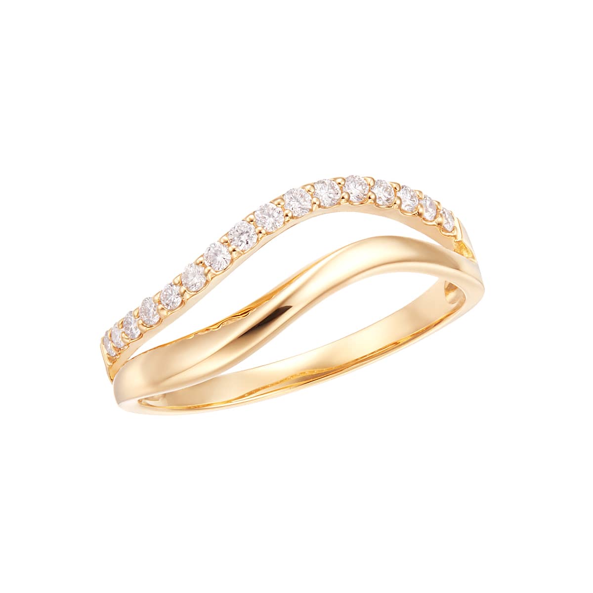 K18イエローゴールドダイヤモンドリング(RFR879-001)|TSUTSUMI