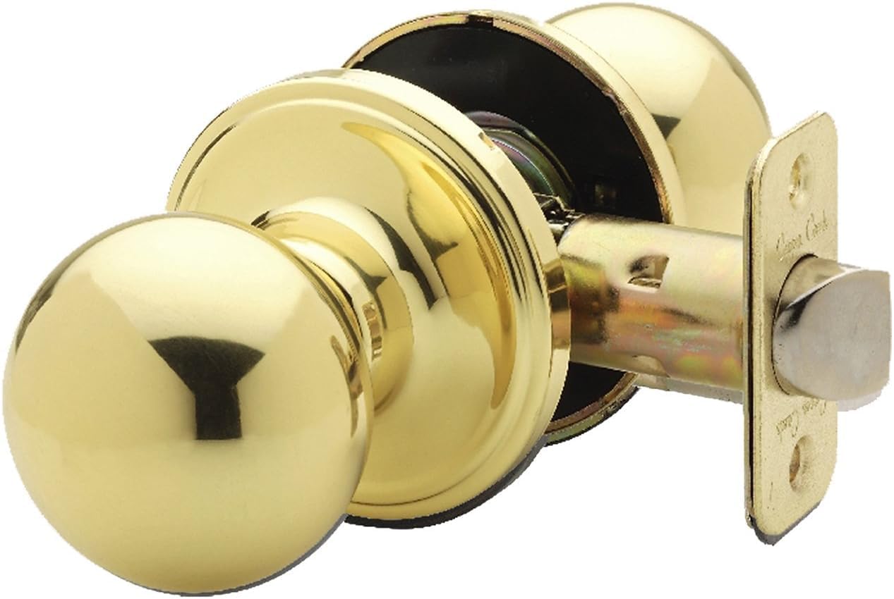 ドアノブ 室内用 握り玉 (ボール型、空錠、つやあり真鍮) | 株式会社TS